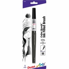 Pentel Arts Color Brush, Choose Pack Size Black, Red, Gray, or Sepia