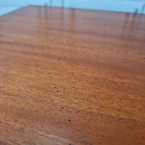Vintage Solid Wood Bedside Table Drawer - Dark Wood - Lamp, Telephone, Plant - Picture 21 of 24