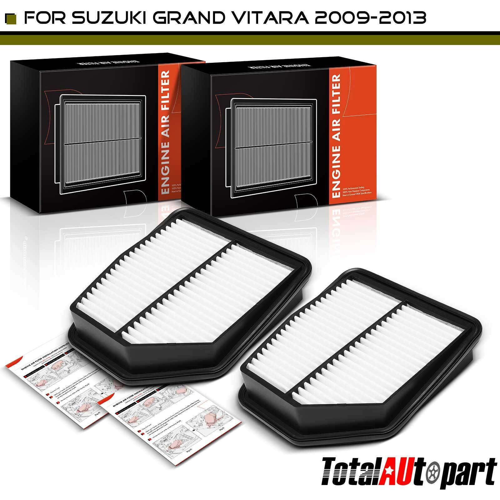 2x Engine Air Filter for Suzuki Grand Vitara 2009-2010 V6 3.2L 2009-2013 L4 2.4L