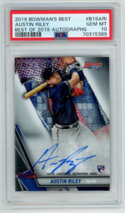 Austin Riley 2019 Bowman's Best of 2019 Auto, Autograph PSA 10