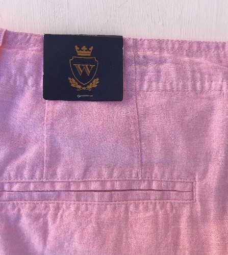 NEU Wallin & Bros hellrosa klassische Herren Leinen Chino Shorts Gr. 40 - Bild 8 von 8