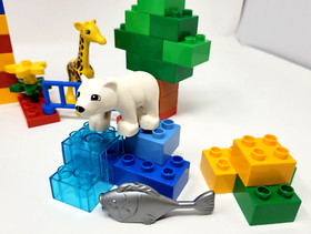 Lego Duplo 6136 - My First Zoo Set - COMPLETE! Elephant, Zebra, Tiger Polar Bear