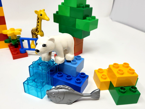 Lego Duplo 6136 - My First Zoo Set - COMPLETE! Elephant, Zebra, Tiger Polar Bear - Picture 3 of 7