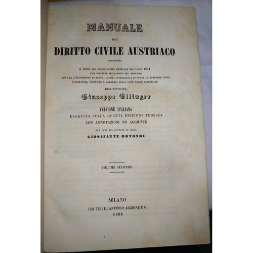 Joseph Ellinger, HANDBUCH DES ÖSTERREICHISCHEN BÜRGERRECHTS von 1811. 2 Bände, 1853 - Bild 5 von 21
