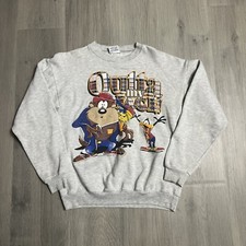 Vtg 1996 Medium Taz, Tweety, Daffy Duck Looney Tunes Crew Neck Warner Bros