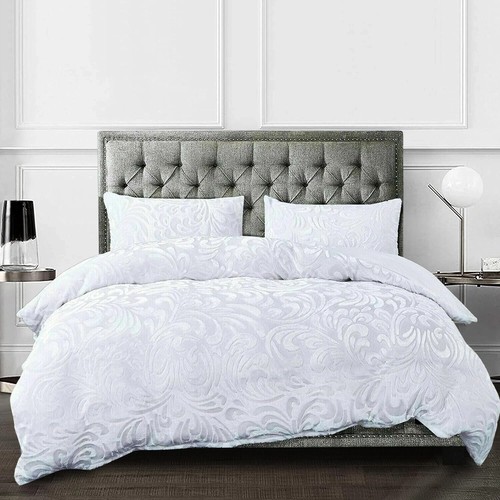 Funda nórdica edredón de felpa de peluche + funda de almohada juego de cama de lujo de 3 piezas doble king - Imagen 6 de 9