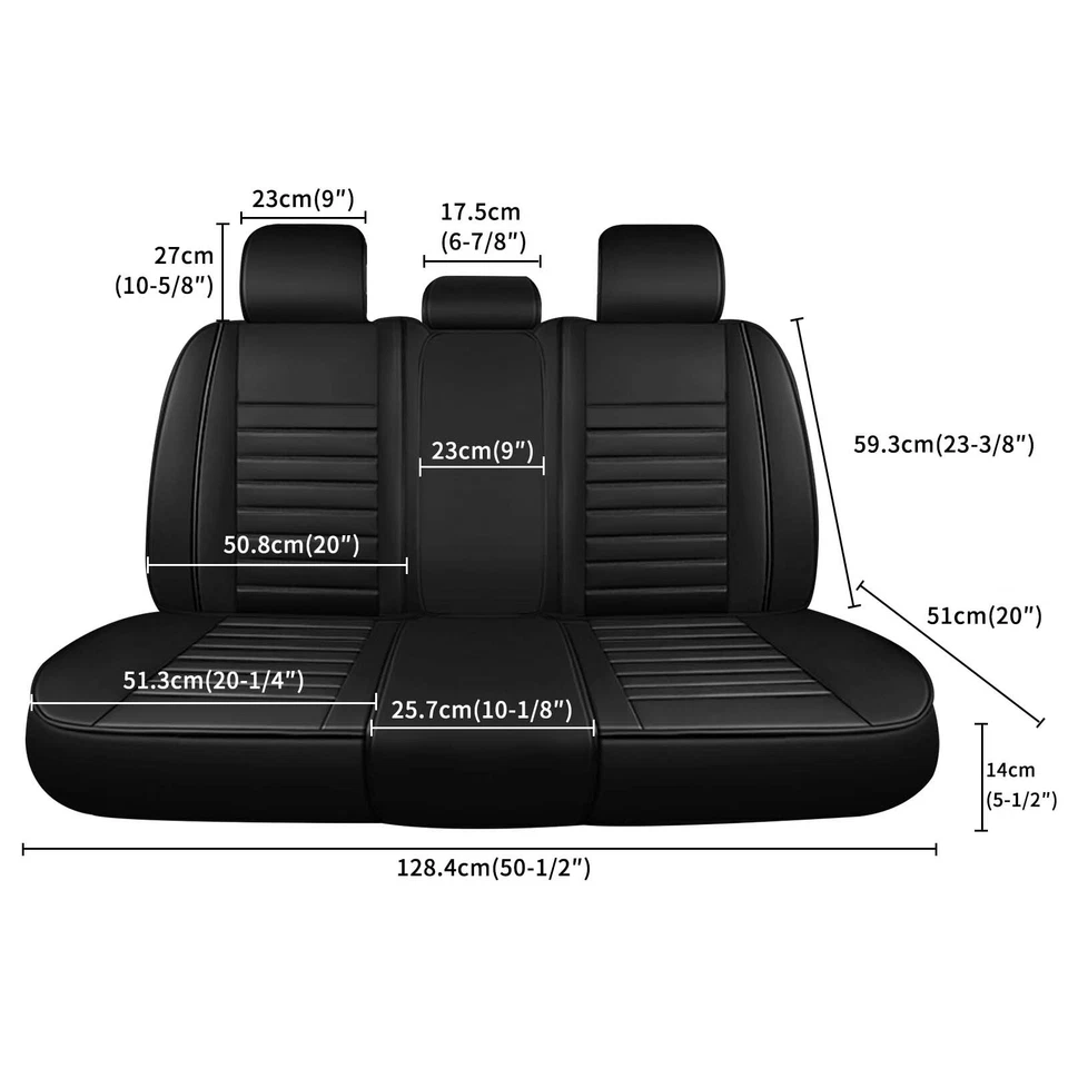 For Mitsubishi Magna 1985-2005 Full Set Car 5PCS Seat Covers Front+Rear Cushion - image 3 of 4