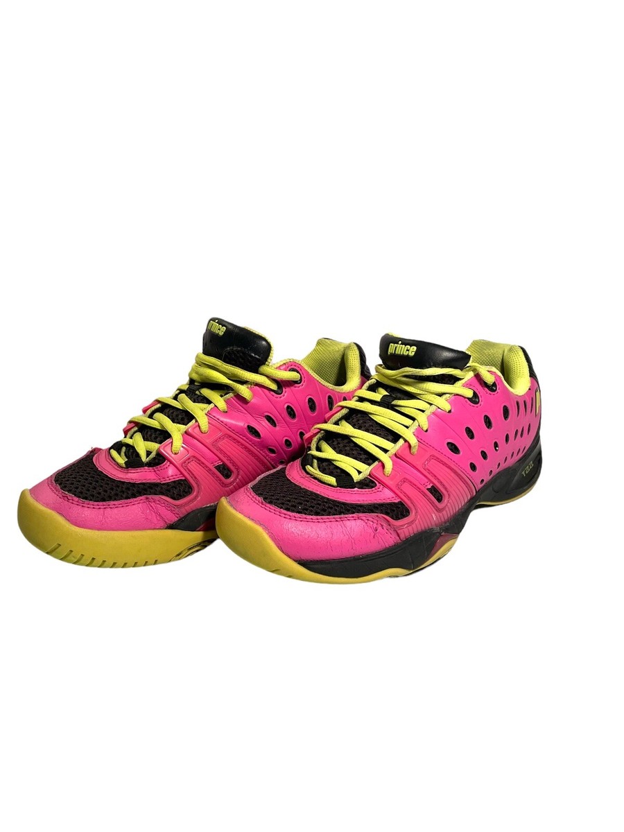 Prince Tennis Shoes Pink Yellow Sneaker Size