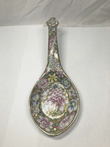 19th Chinese Gilt Ground famille Rose Spoon - Picture 6 of 10