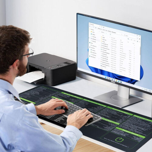 Excel Shortcut Mouse Pad Office Desk Mat Keyboard Pad w/Excel Shortcuts& Formula - Picture 16 of 20