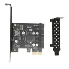 PCIE to USB 3.2 Expansion Card, 5Gbps High Speed USB Riser Card Dual Port USB3.2