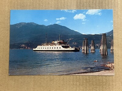 Postcard MV Anscomb Ferry Boat Kootenay Lake Nelson Creston BC British Columbia