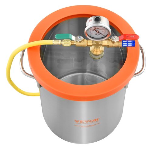Camera a Vuoto Da 11,4 L Camera Sottovuoto 3 Gal in Acciaio Inox 304 Con Coperch - Foto 11 di 12
