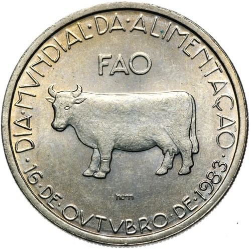 Portugal - Münze - 5 Escudos 1983 - Welternährungsprogramm - FAO - ERHALTUNG !