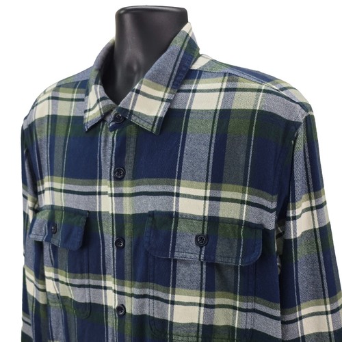 LL Bean Men Shacket Large Plaid Fleece Lined Flannel Shirt Jacket 298189 Outdoor - Picture 3 of 6