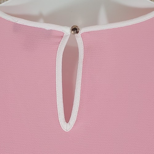 Vince Camuto Top Blouse Small Light Pink Tunic Long Slit Sleeves Sides - 第 6/8 張圖片