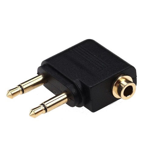 Airplane Flight Aircraft Headphone Adapter for 3.5 mm Plug Jack Socket Converter - Picture 14 of 21