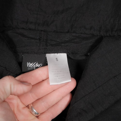 Giacca a vento vintage Mossimo uomo piccola nera oversize Y2K skate cappuccio pioggia zip - Foto 8 di 18