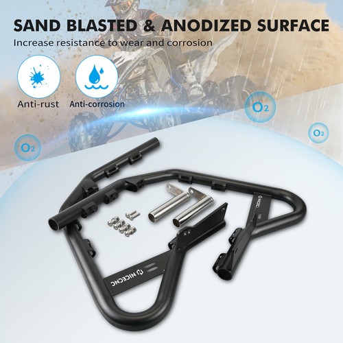 NICECNC Nerf Bars Foot Peg Heel Guards For Yamaha Raptor 700 YFM700 R 2006-2024 - Picture 5 of 10