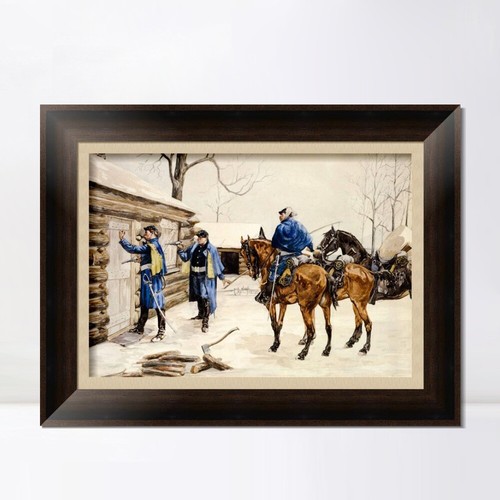 Lona enmarcada Estampado Giclee Arrestando al Desertor por Frederic Remington Wall Art - Imagen 7 de 16