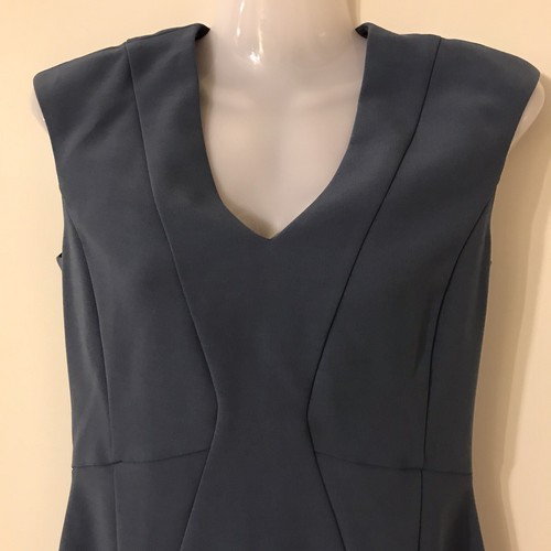 Brooks Brothers Women Paneled Ponte Sheath Dress Sleeveless US 2 AU 8 Teal Blue - Picture 2 of 16