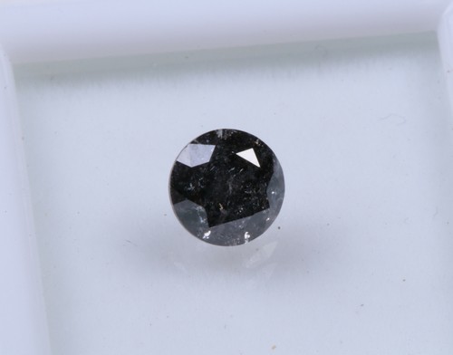 1.03cts 5.73mm Natural Grey Salt & Pepper Round Brilliant Cut Loose Diamond V04 - Picture 2 of 11