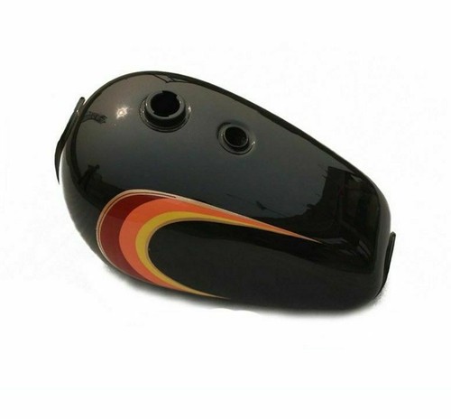 Fuel Tank Black Paint Multi Colour Fits Bonneville Triumph T140 Tsx - Picture 2 of 10