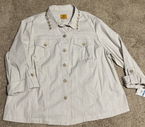 Ruby Rd Woman Bambmul Color Beaded Jacket - Picture 1 of 8