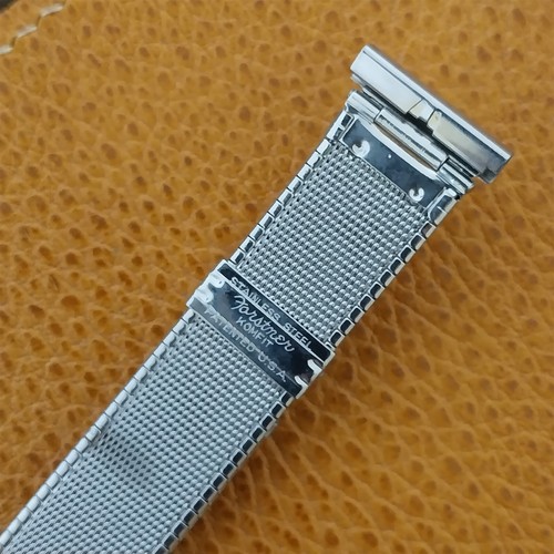 Cinturino orologio vintage 19mm 18mm Forstner Komfit USA acciaio inox classico anni 50 - Foto 6 di 6