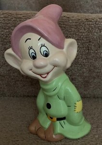 Dopey Disney Ceramic Statue Snow White And The Seven Dwarves | eBay