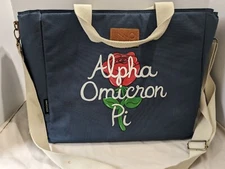 INNO STAGE  Large Insulated Tote Wine Carrier Bag Alpha Omicron Pi Sorority