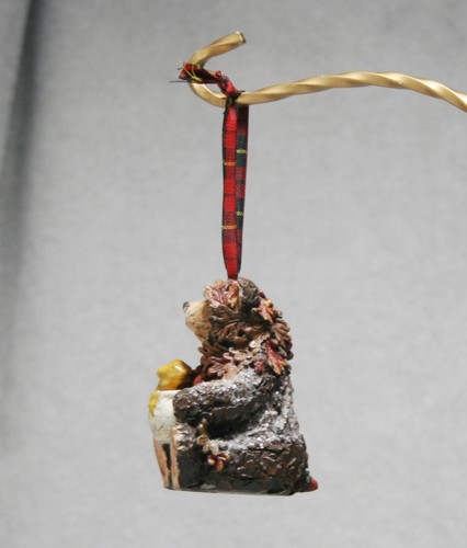 Teddy Bear with  Honey Pot Christmas Tree Rustic Shabby Chic - Picture 7 of 9