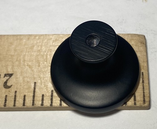 25 Pack Round Flat Black Modern Pull Cabinet Drawer Knobs Hardware Dresser - Picture 6 of 11