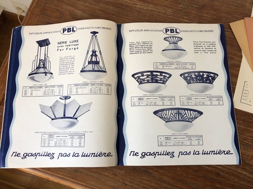 Catalogue PBL Rue Beaubourg Paris LAMPES ECLAIRAGES LUSTRES ART DECO Année 1934 - Picture 7 of 8