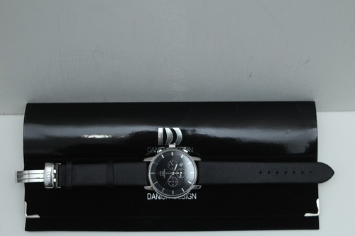 Danish Design Luxury Gents Black Leather Watch Chronograph 3314326 B0049MO13C - Picture 9 of 13