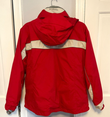 Columbia Women's XL Core Interchange 3 In 1 Coat W Fleece Jacket Coat Hooded Red - Picture 2 of 10