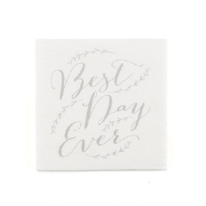 50 Non Personalized Best Day Ever Wedding Cocktail Napkins Ebay
