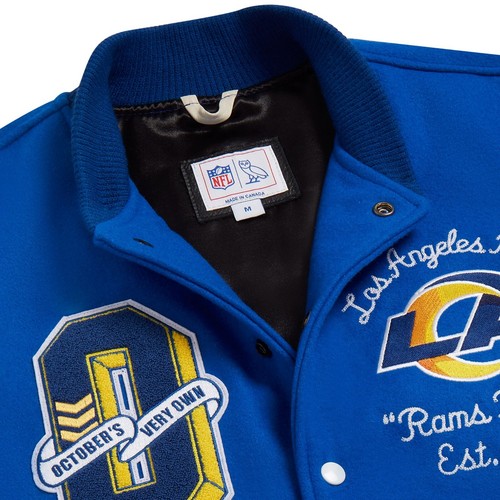OVO NFL Los Angeles LA Rams Varsity Jacket Medium - October's Very Own Authentic - Picture 5 of 12