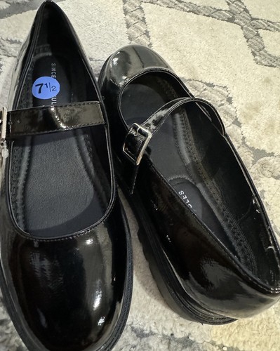 Sincerely Jules Damenschuhe schwarz Mary Jane Größe 7,5 klobiger Absatz - Bild 4 von 12