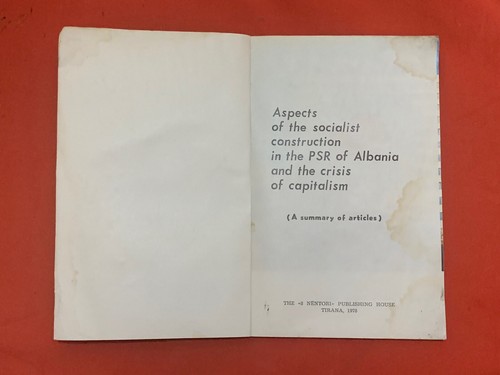ALTES ALBANIEN BUCH-ENVER HOXHA-ASPEKTE DES SOZIALISTISCHEN AUFBAUS - PSR-1978 - Bild 2 von 15