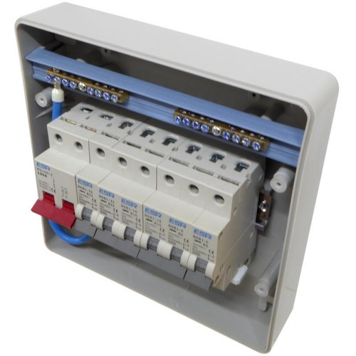 Weatherproof Consumer Unit 6 Way 100 Amp Isolator Switch 100A + Choice of MCB - Picture 13 of 20