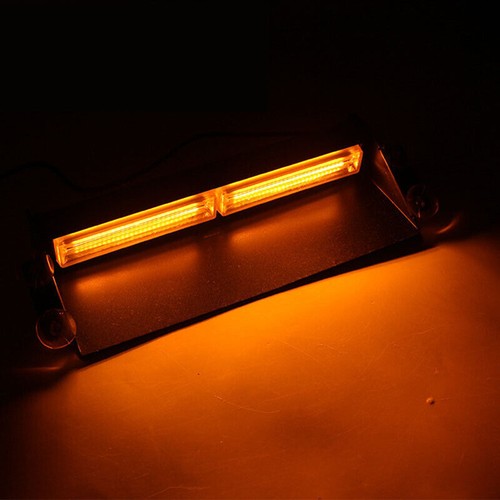 Amber Bar LED Flashing Beacon Strobe Warning Light Car Truck For Windshield Dash - Picture 11 of 13