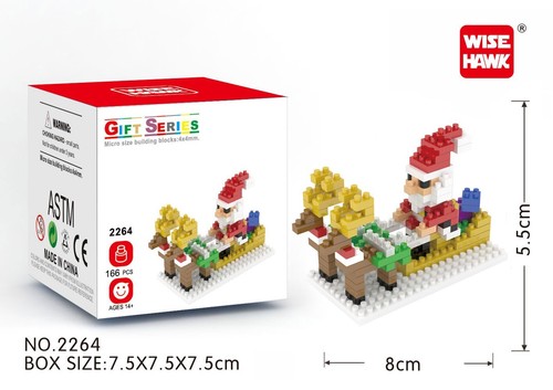 Christmas Building Blocks Santa Claus Snowman DIY Bricks Decor Xmas Kid Toy Gift - Picture 18 of 23
