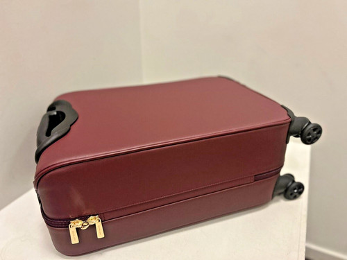 Michael Kors MK Suitcase Small Trolley Carry-on Luggage Bag (Oxblood) For Travel - Picture 15 of 22