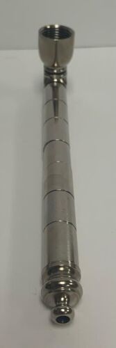 NICKEL METALL TABAK HAND FRIEDENSPFEIFE 5,75 ZOLL MIT ÜBERGRÖSSE SCHÜSSEL - Bild 2 von 3