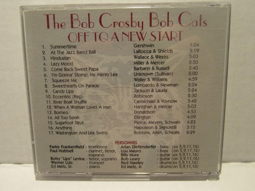 The Bob Crosby Bob Cats OF TO A NEW START CD RARE LNC - Imagen 2 de 2