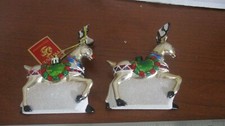 TWELVE 25 Old World Christmas REINDEER SHATTERPROOF Ornaments Lot of 2 NWT