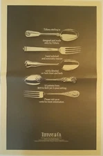 1982 Tiffany & Co. New York Print Ad Advert 21"x14" Large Sterling Cutlery