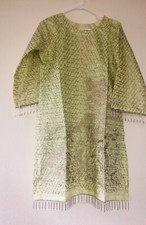 Indian Pakistani Asian designer Women embroidered shirt Party Wear Top size L