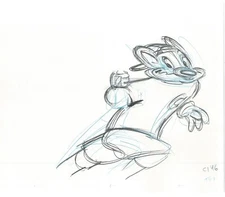 Chuck E Cheese Pizza Commercial Production Animation Cel Drawing 2005 ER060